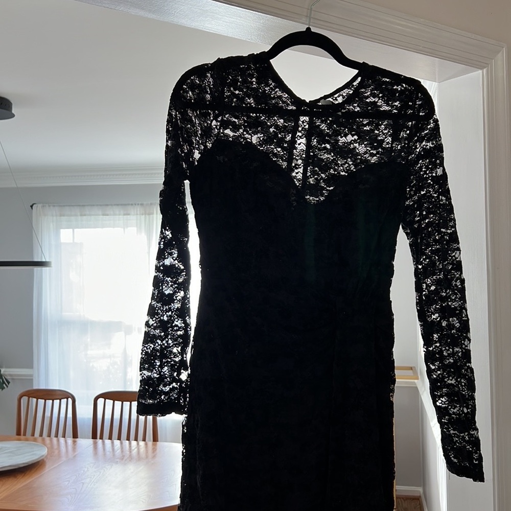 Lush Black Lace Dress
